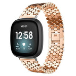 xDfind Fish Scale Texture Metal Watch Band, For Fitbit Versa 4/Versa 3/Sense 2/Sense, For Fitbit Versa 2/Versa/Versa Lite