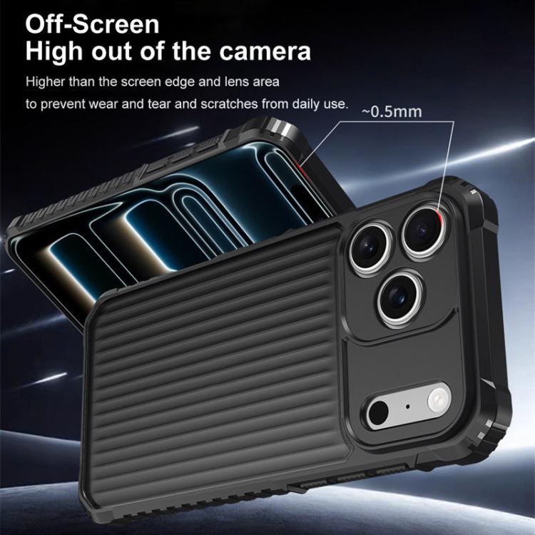 Série de rayures d'ombre de guerre Coque de téléphone antichoc givrée avec airbag, Pour iPhone 17 Pro Max, Pour iPhone 17 Pro