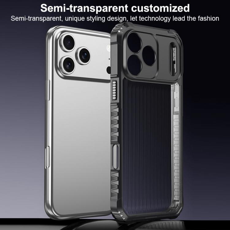 Série de rayures d'ombre de guerre Coque de téléphone antichoc givrée avec airbag, Pour iPhone 17 Pro Max, Pour iPhone 17 Pro