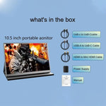 P105A01D Moniteur portable IPS 10,5 pouces avec extension HD / Type-C, prise US, 10,5 pouces
