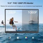 P105A01D Moniteur portable IPS 10,5 pouces avec extension HD / Type-C, prise US, 10,5 pouces
