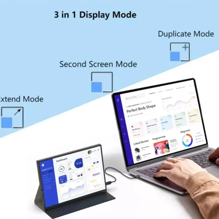 P105A01D Moniteur portable IPS 10,5 pouces avec extension HD / Type-C, prise US, 10,5 pouces