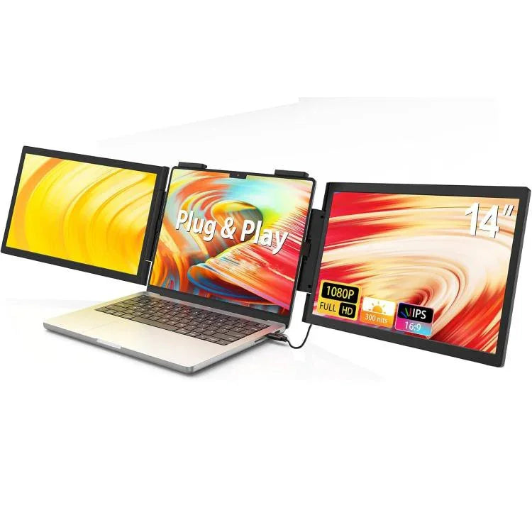 Z140A01D Moniteur portable double écran 14 pouces 1080P pour extension d’ordinateur portable, 14 pouces 1080P