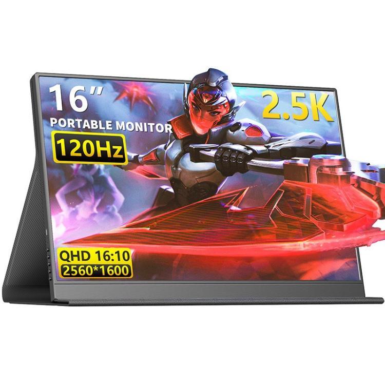 P160Q16BWG Écran Portable 16 pouces 2.5K 120Hz pour Gaming, Écran Étendu 16 pouces 2.5K 120Hz
