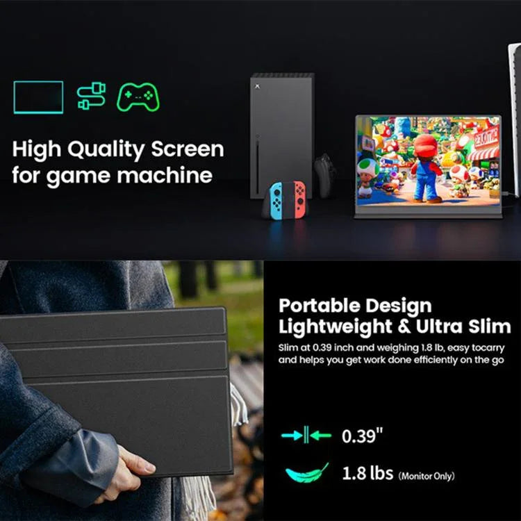 P160A20 Écran Portable 16 pouces 4K pour Gaming, Écran Étendu 16 pouces 4K