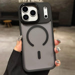 Étui de téléphone magnétique MagSafe avec support d'objectif en métal dépoli et sensation de peau, pour iPhone 17 Pro Max, pour iPhone 17 Pro, pour iPhone 17, pour iPhone Air, pour iPhone 16 Pro Max, pour iPhone 16 Pro