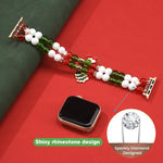 Bracelet de montre à maillons de Noël de 20 mm de large, compatible avec Apple Watch 46 mm / 49 mm / 45 mm / 44 mm et Apple Watch 42 mm / 41 mm / 40 mm / 38 mm.