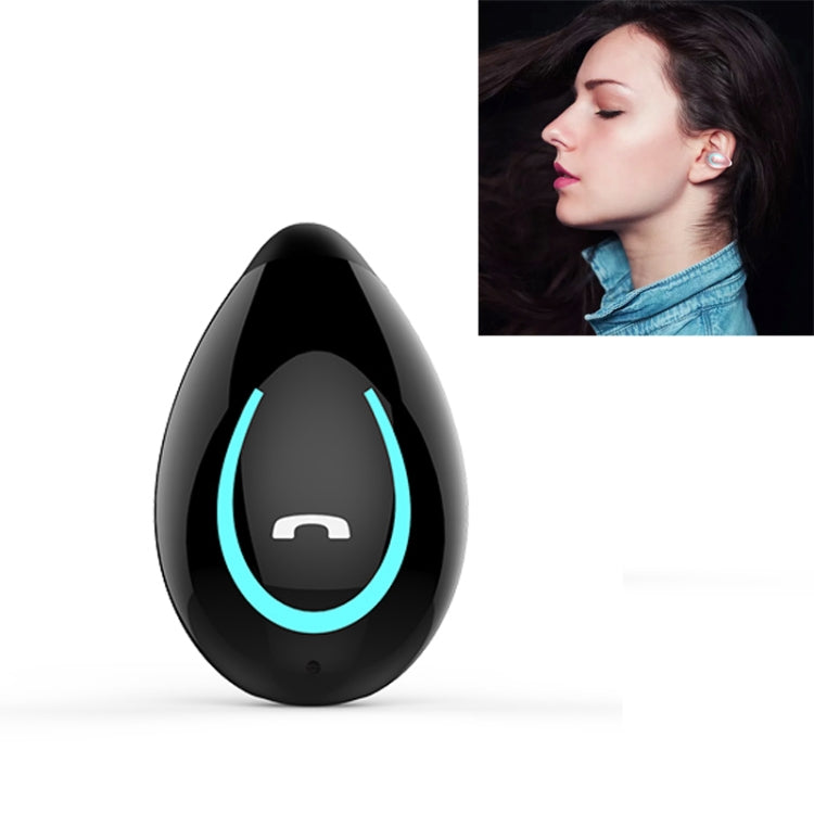 YX08 Écouteurs sans fil ultra-légers à crochet d'oreille V5.0 Bluetooth, Casque Bluetooth stéréo à clip d'oreille avec micro, Simple