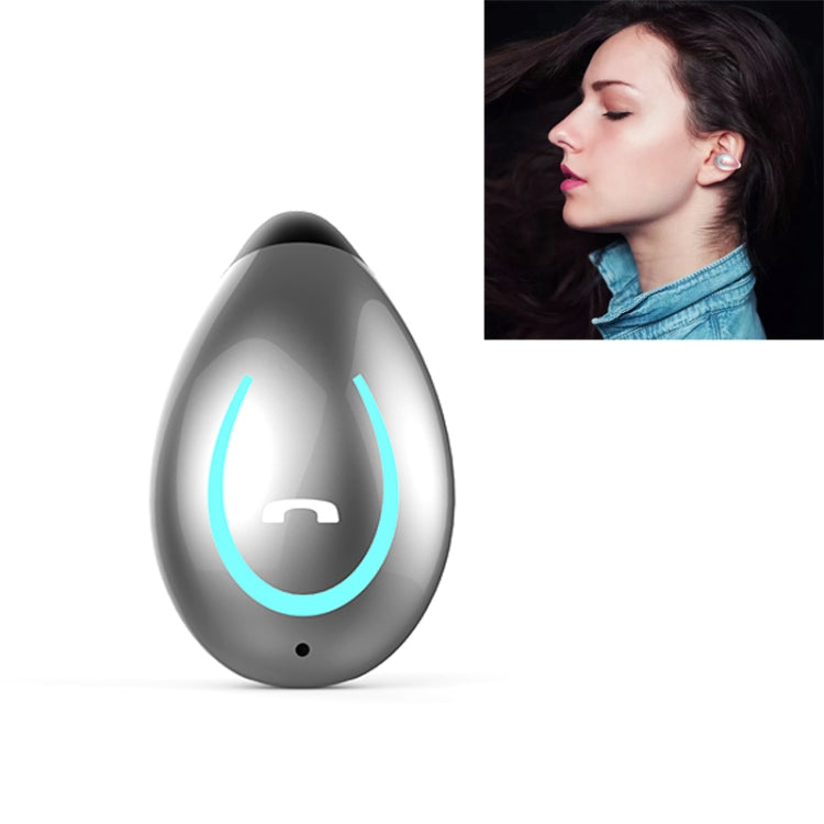 YX08 Écouteurs sans fil ultra-légers à crochet d'oreille V5.0 Bluetooth, Casque Bluetooth stéréo à clip d'oreille avec micro, Simple