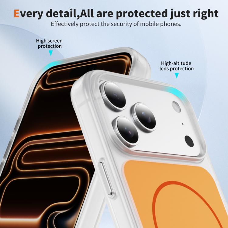 Coque de téléphone MagSafe magnétique givrée effet peau de cristal, Pour iPhone 17 Pro Max, Pour iPhone 17 Pro, Pour iPhone 17, Pour iPhone Air