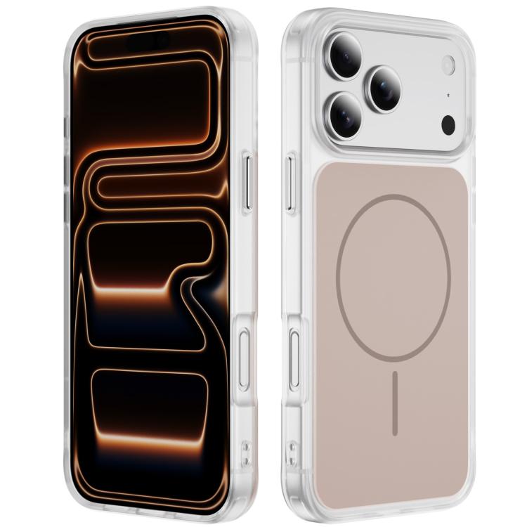 Coque de téléphone MagSafe magnétique givrée effet peau de cristal, Pour iPhone 17 Pro Max, Pour iPhone 17 Pro, Pour iPhone 17, Pour iPhone Air