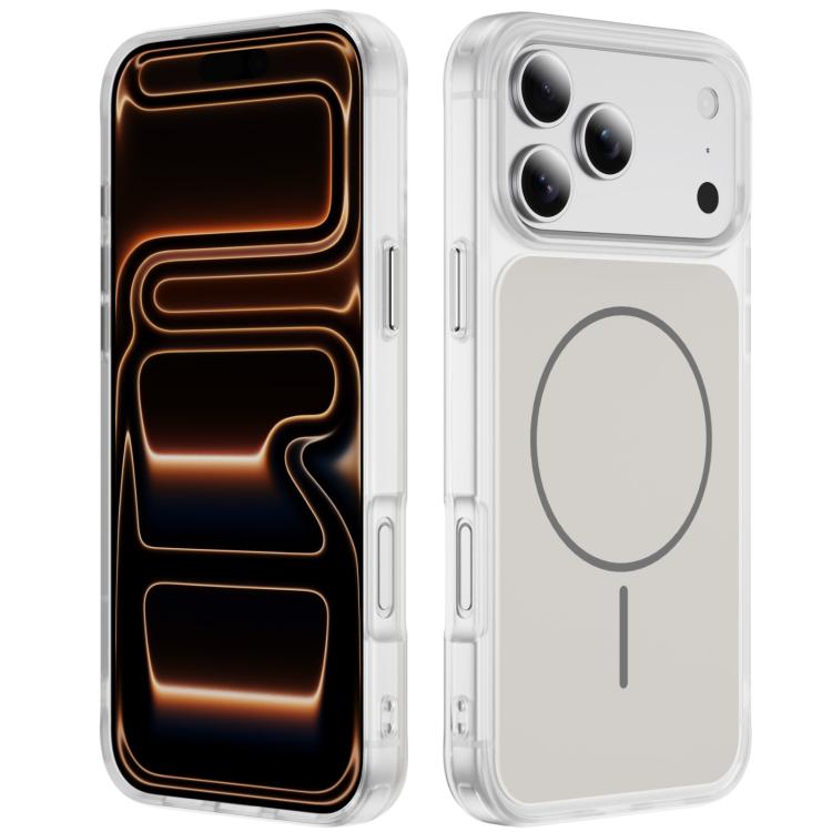 Coque de téléphone MagSafe magnétique givrée effet peau de cristal, Pour iPhone 17 Pro Max, Pour iPhone 17 Pro, Pour iPhone 17, Pour iPhone Air
