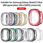 xDfind Coque de montre PC creuse en diamant à une rangée, pour Samsung Galaxy Watch Ultra 47mm / Ultra 2025