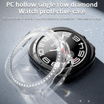 xDfind Coque de montre PC creuse en diamant à une rangée, pour Samsung Galaxy Watch Ultra 47mm / Ultra 2025