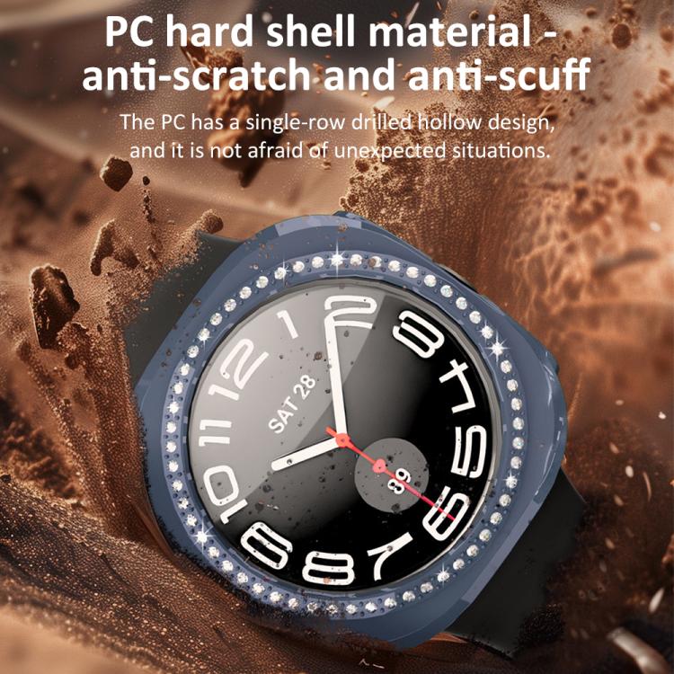 xDfind Coque de montre PC creuse en diamant à une rangée, pour Samsung Galaxy Watch Ultra 47mm / Ultra 2025