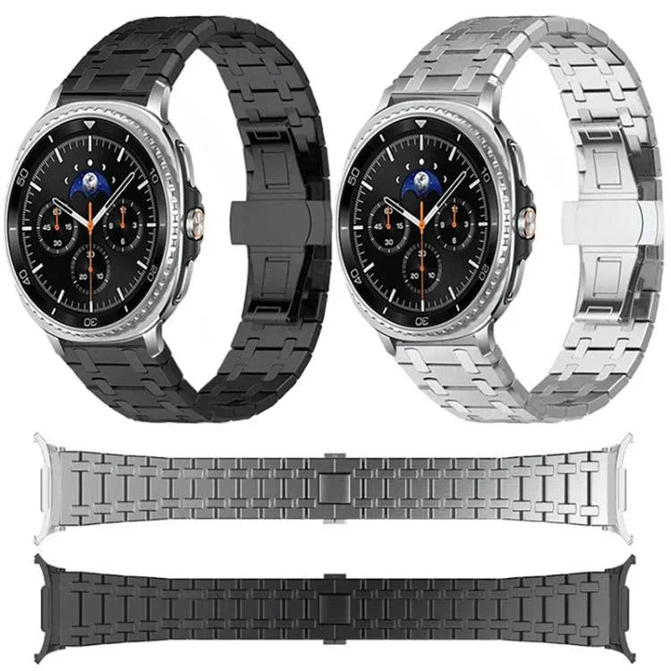 Bracelet de montre en alliage de titane avec boucle papillon, pour Samsung Galaxy Watch Ultra 47mm / Ultra 2025, pour Samsung Galaxy Watch8 / Watch8 Classic