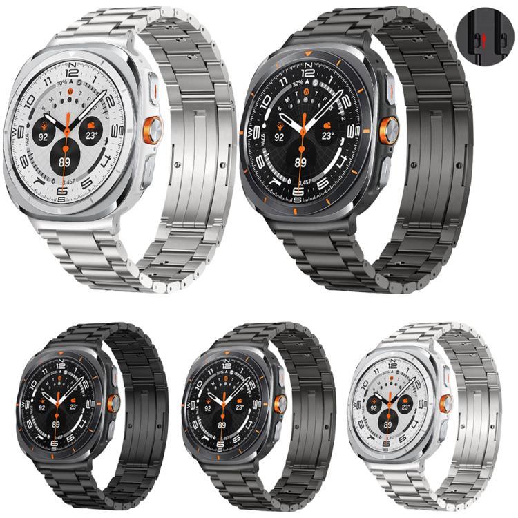 Bracelet de montre détachable à trois perles avec boucle HW en alliage de titane, pour Samsung Galaxy Watch Ultra 47mm / Ultra 2025, pour Samsung Galaxy Watch8 / Watch8 Classic