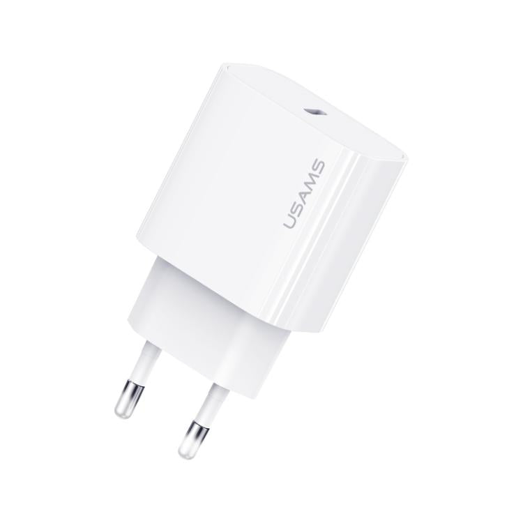 Chargeur rapide à port unique USB-C / Type-C USAMS CC226 T65 PD20W, prise EU, CC226