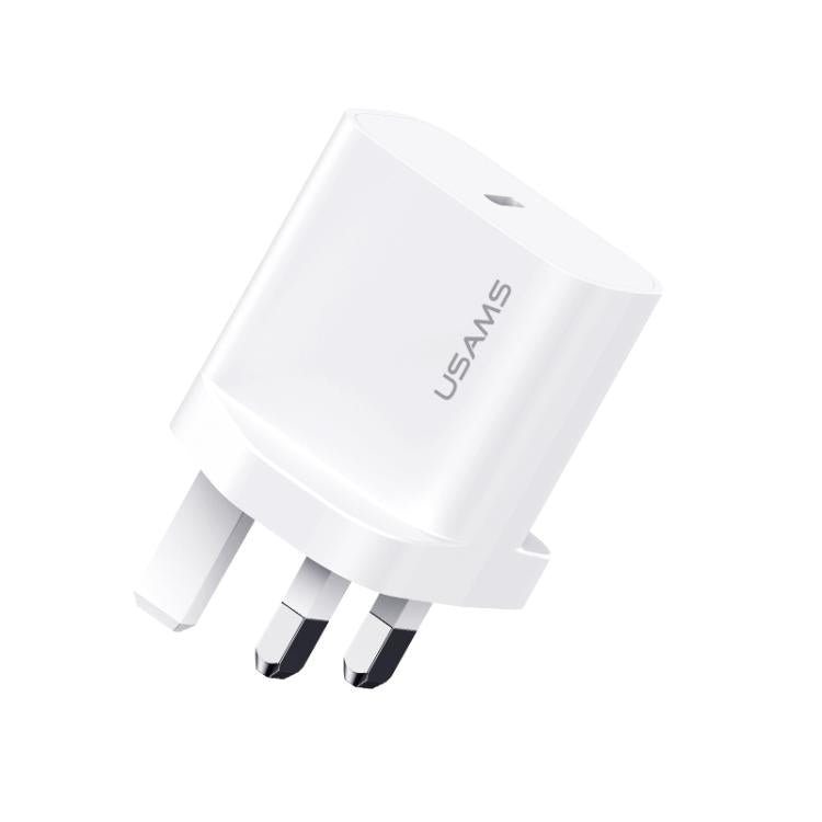 Chargeur rapide à port unique USB-C / Type-C USAMS CC227 T65 PD20W, prise UK, CC227