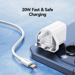 USAMS CC227 T65 PD20W USB-C / Type-C Single Port Fast Charger, UK Plug, CC227