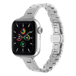 Bracelet de montre en acier inoxydable de style H, largeur 14 mm, compatible avec les Apple Watch 46 mm / 49 mm / 45 mm / 44 mm et 42 mm / 41 mm / 40 mm / 38 mm.