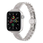 Bracelet de montre en acier inoxydable de style H, largeur 14 mm, compatible avec les Apple Watch 46 mm / 49 mm / 45 mm / 44 mm et 42 mm / 41 mm / 40 mm / 38 mm.