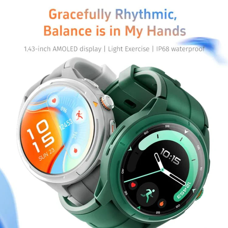Montre connectée GTR6 pour coureur urbain, écran AMOLED de 1,43 pouce, étanchéité IP68, compatible avec le suivi de la fréquence cardiaque