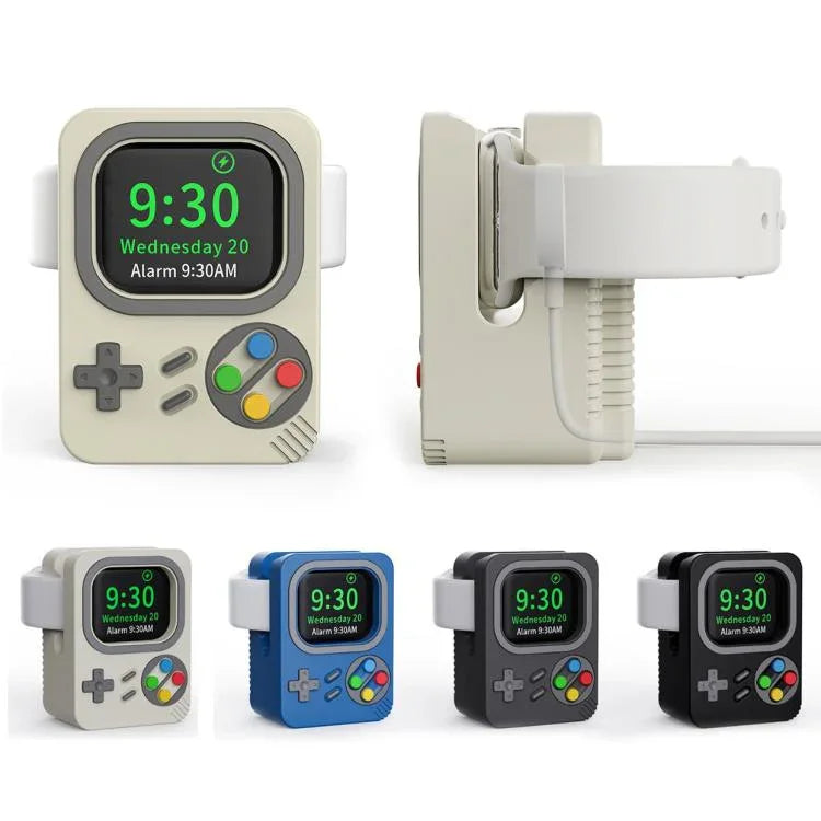 Support de chargement en silicone pour Apple Watch ZX-ZJ01 et console de jeux rétro