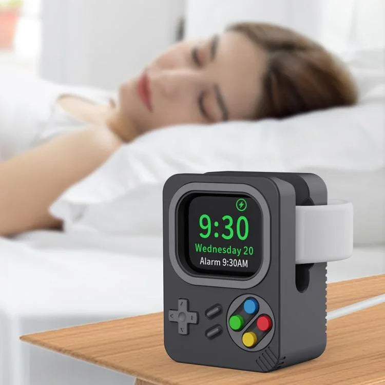 Support de chargement en silicone pour Apple Watch ZX-ZJ01 et console de jeux rétro