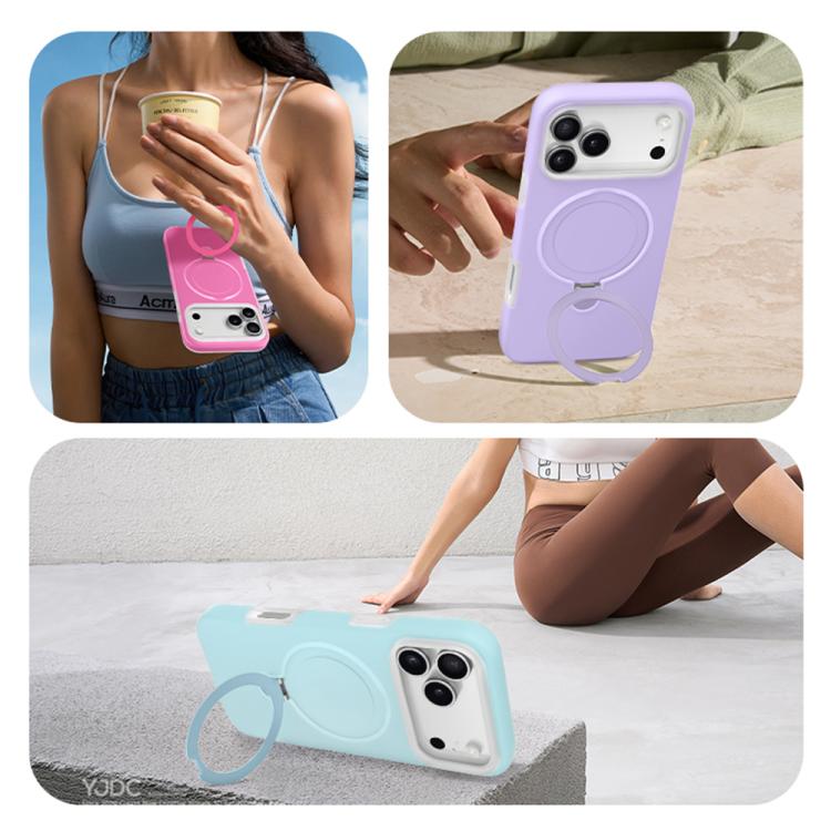 Coque de téléphone à support MagSafe en silicone liquide Jelly, pour iPhone 17 Pro Max, pour iPhone 17 Pro, pour iPhone 17, pour iPhone Air, pour iPhone 16 Pro Max