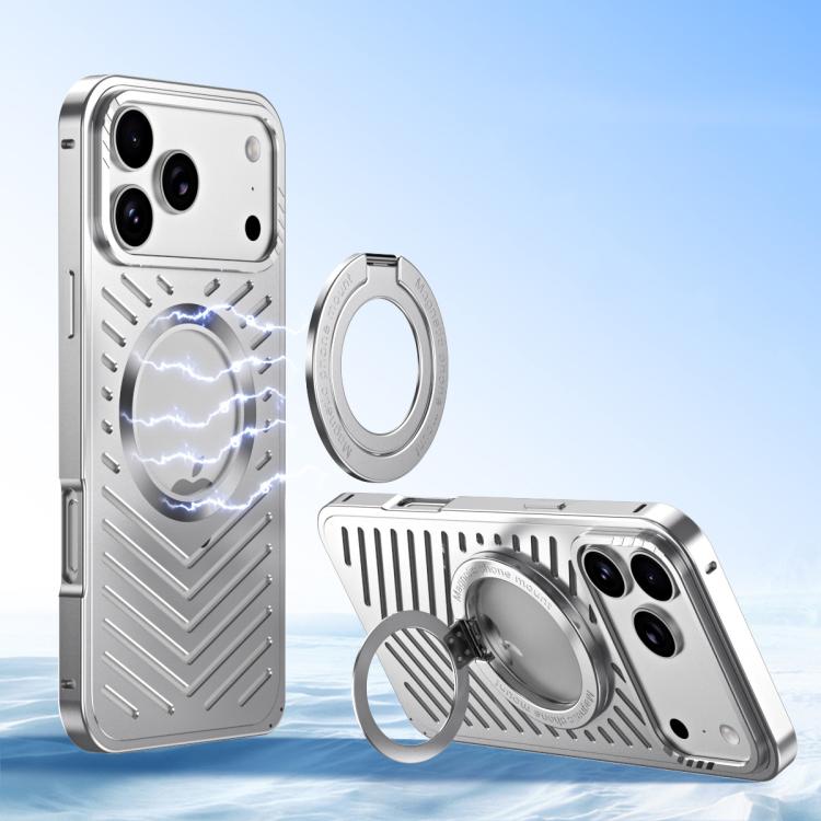 Coque de téléphone en métal à support magnétique MagSafe de refroidissement, pour iPhone 17 Pro Max, pour iPhone 17 Pro, pour iPhone 17