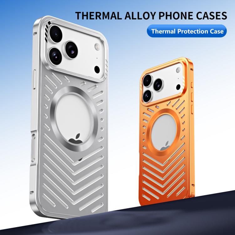 Coque de téléphone en métal à support magnétique MagSafe de refroidissement, pour iPhone 17 Pro Max, pour iPhone 17 Pro, pour iPhone 17