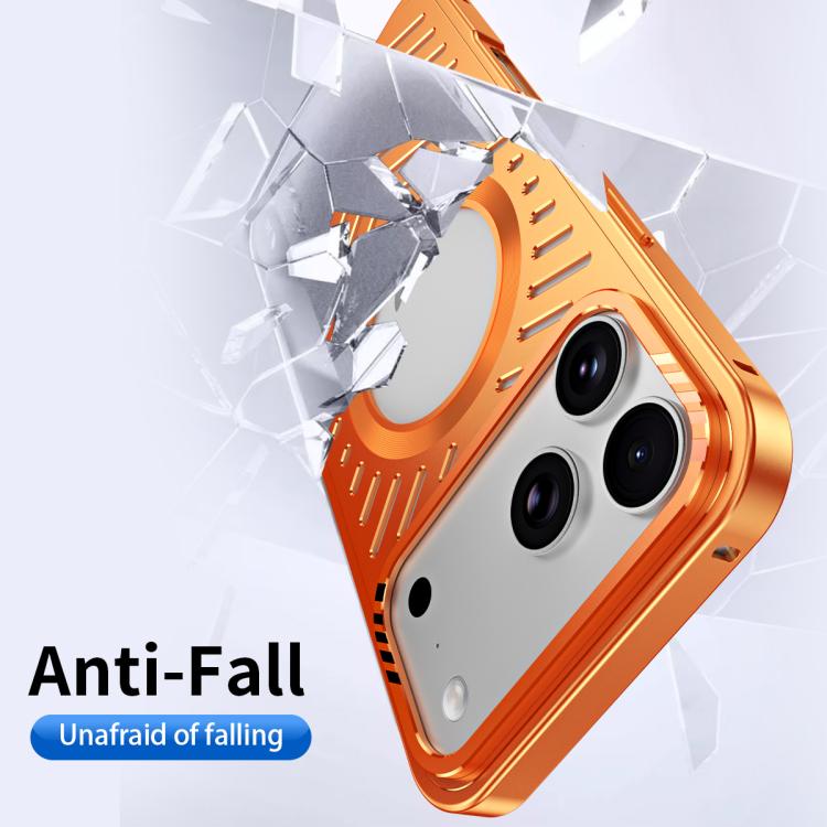 Coque de téléphone en métal à support magnétique MagSafe de refroidissement, pour iPhone 17 Pro Max, pour iPhone 17 Pro, pour iPhone 17