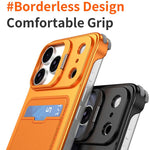 Coque de téléphone J TRIBE sans cadre en métal avec fente pour carte et support d'objectif, pour iPhone 17 Pro Max, pour iPhone 17 Pro, pour iPhone 17, pour iPhone Air, pour iPhone 16 Pro Max, pour iPhone 16 Pro, pour iPhone 15 Pro Max, pour iPhone 15 Pro
