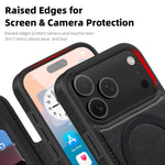 Coque de téléphone en cuir Linton MagSafe, Pour iPhone 17 Pro Max, Pour iPhone 17 Pro, Pour iPhone 17, Pour iPhone Air