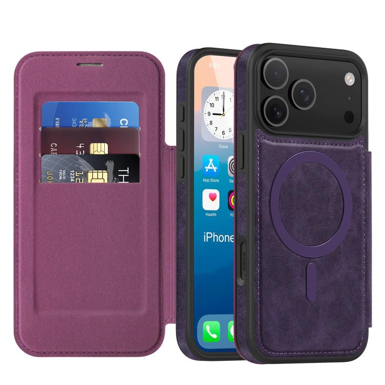 Coque de téléphone en cuir Linton MagSafe, Pour iPhone 17 Pro Max, Pour iPhone 17 Pro, Pour iPhone 17, Pour iPhone Air