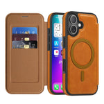 Coque de téléphone en cuir Linton MagSafe, Pour iPhone 17 Pro Max, Pour iPhone 17 Pro, Pour iPhone 17, Pour iPhone Air