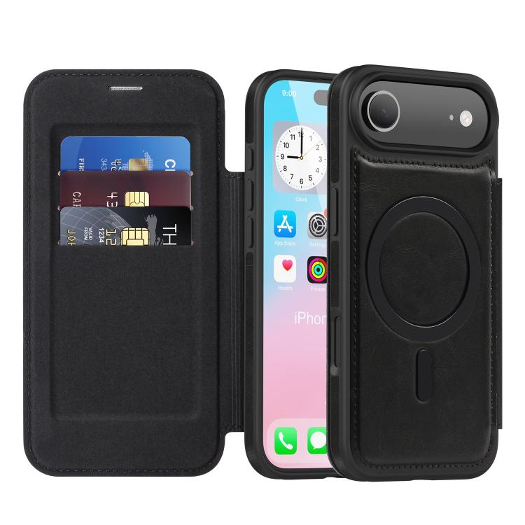 Coque de téléphone en cuir Linton MagSafe, Pour iPhone 17 Pro Max, Pour iPhone 17 Pro, Pour iPhone 17, Pour iPhone Air