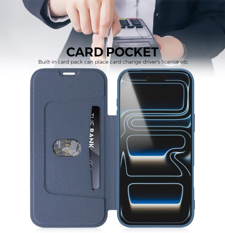 Étui de téléphone en cuir imitation Liquid Skin avec fentes pour cartes, Pour iPhone 17 Pro Max, Pour iPhone 17 Pro, Pour iPhone 17, Pour iPhone Air