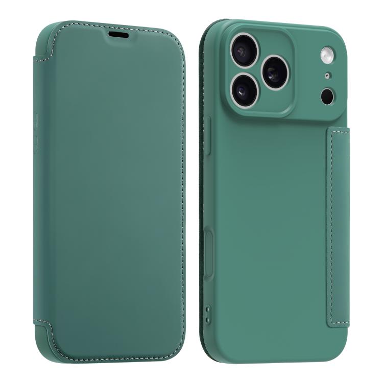 Étui de téléphone en cuir imitation Liquid Skin avec fentes pour cartes, Pour iPhone 17 Pro Max, Pour iPhone 17 Pro, Pour iPhone 17, Pour iPhone Air