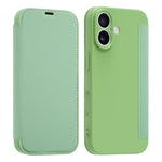 Étui de téléphone en cuir imitation Liquid Skin avec fentes pour cartes, Pour iPhone 17 Pro Max, Pour iPhone 17 Pro, Pour iPhone 17, Pour iPhone Air