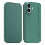 Étui de téléphone en cuir imitation Liquid Skin avec fentes pour cartes, Pour iPhone 17 Pro Max, Pour iPhone 17 Pro, Pour iPhone 17, Pour iPhone Air