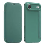 Étui de téléphone en cuir imitation Liquid Skin avec fentes pour cartes, Pour iPhone 17 Pro Max, Pour iPhone 17 Pro, Pour iPhone 17, Pour iPhone Air