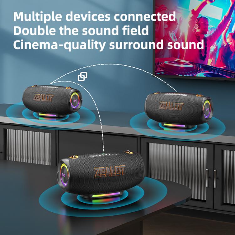 Enceinte Bluetooth extérieure colorée portable Zealot S127 100W