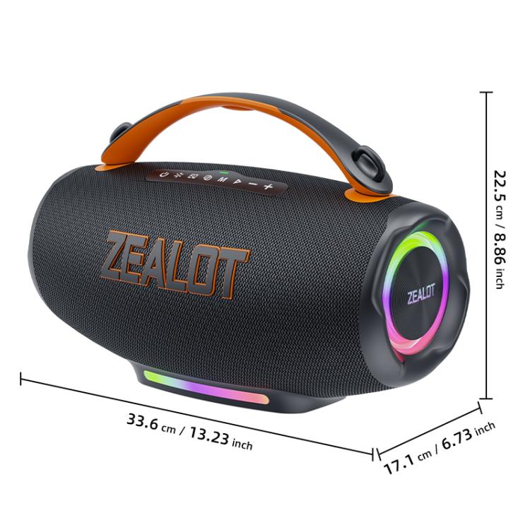 Enceinte Bluetooth portable extérieure à main RGB Zealot S167 100W