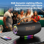 Enceinte Bluetooth portable extérieure à main RGB Zealot S167 100W