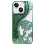 Coque de téléphone en TPU électrolytique motif lotus creux, avec strass et paillettes, pour iPhone 12 Pro Max, pour iPhone 12 Pro, pour iPhone 11 Pro Max, pour iPhone 11