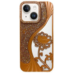 Coque de téléphone en TPU électrolytique motif lotus creux, avec strass et paillettes, pour iPhone 12 Pro Max, pour iPhone 12 Pro, pour iPhone 11 Pro Max, pour iPhone 11