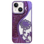 Coque de téléphone en TPU électrolytique motif lotus creux, avec strass et paillettes, pour iPhone 12 Pro Max, pour iPhone 12 Pro, pour iPhone 11 Pro Max, pour iPhone 11