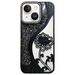 Coque de téléphone en TPU électrolytique motif lotus creux, avec strass et paillettes, pour iPhone 12 Pro Max, pour iPhone 12 Pro, pour iPhone 11 Pro Max, pour iPhone 11